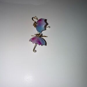 Dainty Umbrella Earrings with Pearl